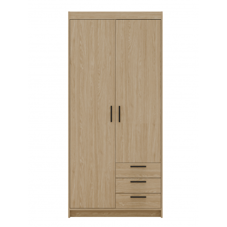 Szafa z szufladami 90 cm uchylna 2D TRINO dąb olejowany